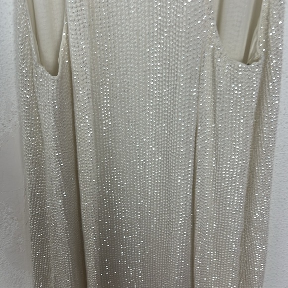 Mlv Carmen Sequin Dress In Ivory - Picture 7 of 7